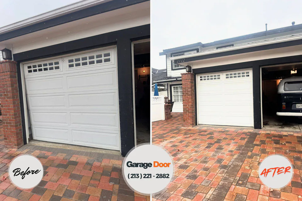 Before and after: garage door company Sawmills, NC